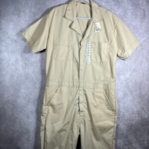 Big Ben‎ Overalls Mens Size XL Tan Short Sleeves Workwear Button Front NEW
